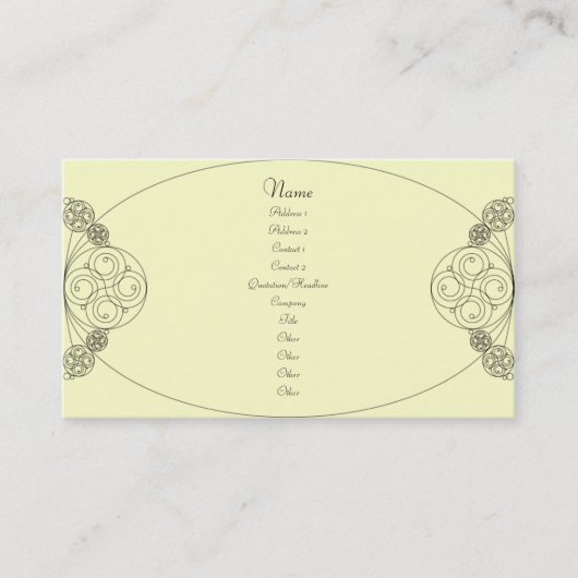 Chloe - Creme Visitenkarte (Vorderseite)