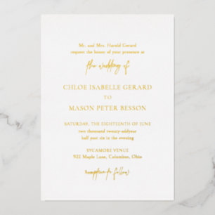 Chloe Elegant Wedding Folieneinladung