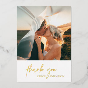 Chloe Elegant Wedding Vielen Dank Folieneinladung