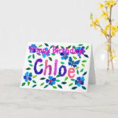 'Chloe' Geburtstagskarte Karte (Gelbe Blume)