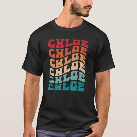 Chloe Gefärbte Krawatte Groovy Hippie 60er 70er Na T-Shirt (Vorderseite)