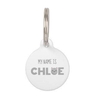 Chloe Gray oder Ginger Cat Pet ID Tag Haustiermarke