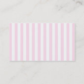 Chloe herrliches Rosa Stripes Telefonkarten Telefonnummerkarte (Rückseite)