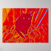 Chloe in Red Flame Paint Poster (Vorne)