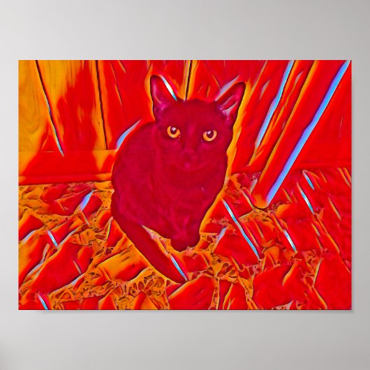 Chloe in Red Flame Paint Poster (Vorne)