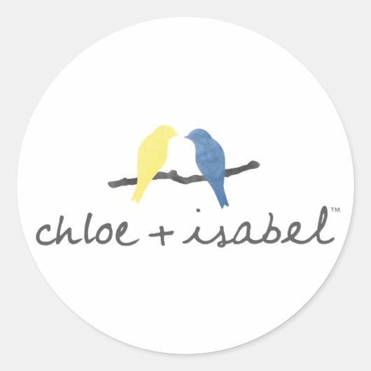 Chloe + Isabel Round-Logo-Aufkleber Runder Aufkleber (Vorderseite)