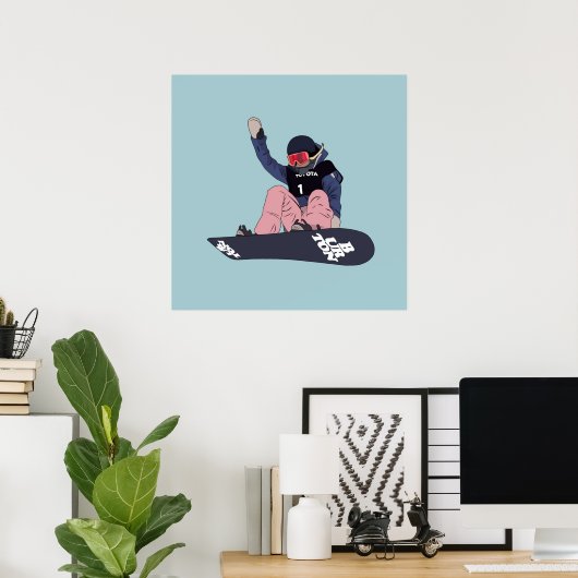 Chloe Kim Snowboarder Poster (Heimbüro)