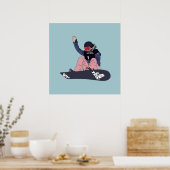 Chloe Kim Snowboarder Poster (Küche)