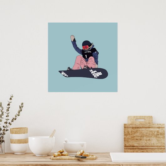 Chloe Kim Snowboarder Poster (Küche)