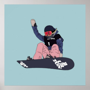 Chloe Kim Snowboarder Poster