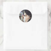 Chloe Licks Runder Aufkleber (Tasche)