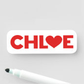 Chloe Liebe Namensschild (Beispiel)