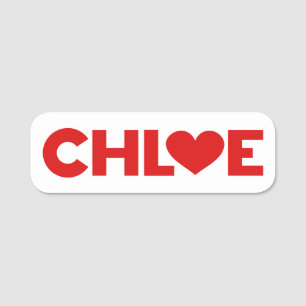 Chloe Liebe Namensschild