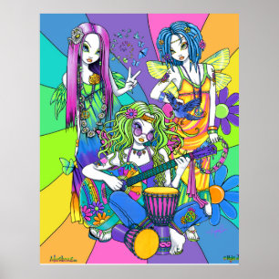 "Chloe, Melody, Harmony" Blume Fee Band Poster