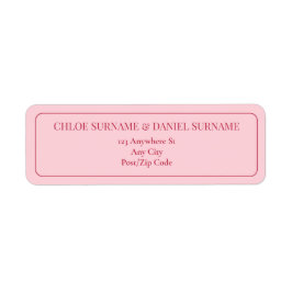 CHLOE Modern Bold Pink UAWG Return Address Label