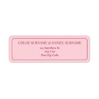 CHLOE Modern Bold Pink UAWG Return Address Label