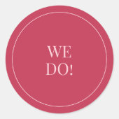 CHLOE Moderne, fett rosa Prägung Sticker (Vorderseite)