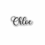 Chloe Name - Handgeschriebene Kalligrafie Aufkleber (Vorderseite)