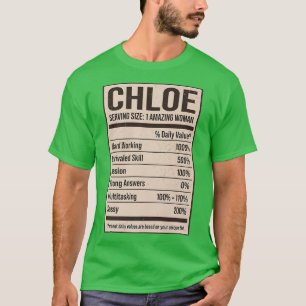 Chloe Nutrition Fakten Name Nickname Alias Titel F T-Shirt