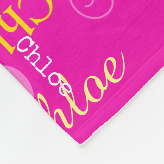 Chloe personalisierter kurzer Name Hot-Rosa Decke (Ecke)