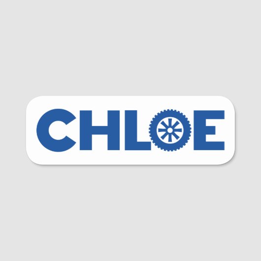 Chloe Petrol Head Namensschild (Vorderseite)