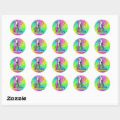"Chloe" Rainbow Peace Hippie Fairy Sticker (Blatt)