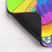 "Chloe" Regenbogen-Friedenshippie-Fee Mousepad (Ecke)