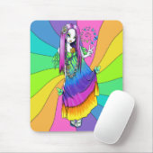 "Chloe" Regenbogen-Friedenshippie-Fee Mousepad (Mit Mouse)