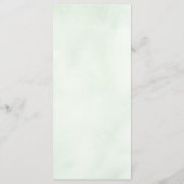 Chloe Simple Elegant Eukalyptus Greenerity Wedding Menükarte (Rückseite)