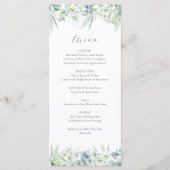 Chloe Simple Elegant Eukalyptus Greenerity Wedding Menükarte (Vorderseite)