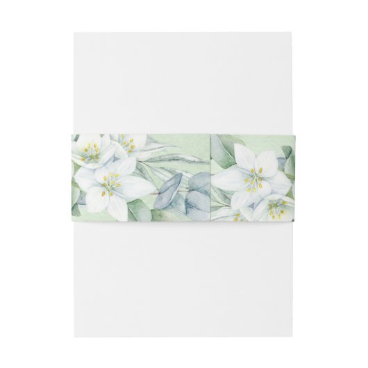 Chloe Simple Elegant Grüne Hochzeit Einladungsbanderole (Rückseitenbeispiel)