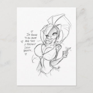 Chloe Sketch 001 Postkarte