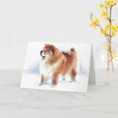 CHLOE STEHT IN DER SCHNEE-Karte Karte (Gelbe Blume)