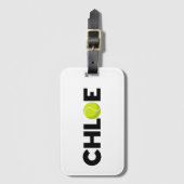 Chloe Tennis Gepäckanhänger (Vorderseite Vertikal)