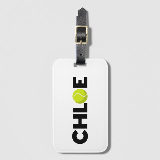 Chloe Tennis Gepäckanhänger (Vorderseite Vertikal)