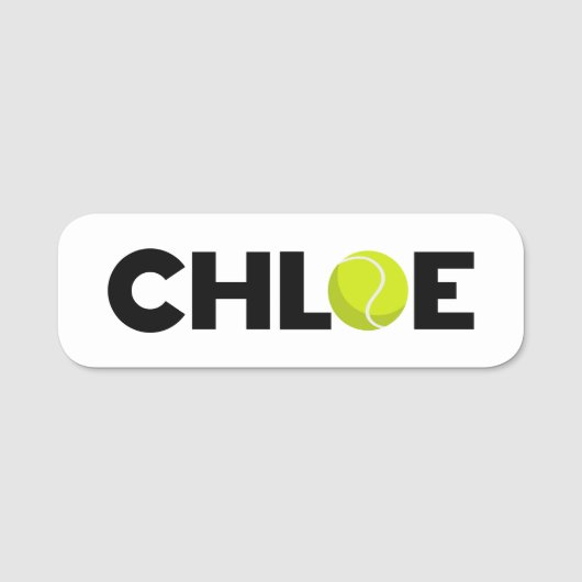 Chloe Tennis Namensschild (Vorderseite)