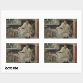 Chloe (von Edward Poynter) Rechteckiger Aufkleber (Blatt)