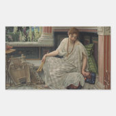 Chloe (von Edward Poynter) Rechteckiger Aufkleber (Vorderseite)