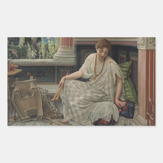 Chloe (von Edward Poynter) Rechteckiger Aufkleber (Vorderseite)