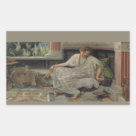 Chloe (von Edward Poynter) Rechteckiger Aufkleber