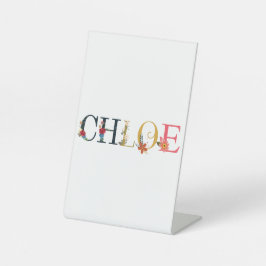 CHLOÉ Vorname Elegant bestickt Sockelschild