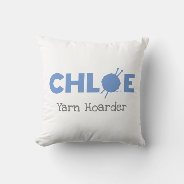 Chloe Yarn Hoarder Kissen (Vorderseite)