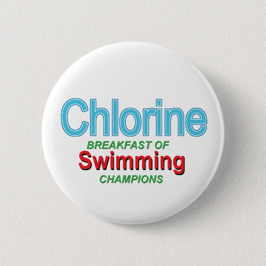 Chlor-Frühstück der Schwimmer Button (Vorderseite)