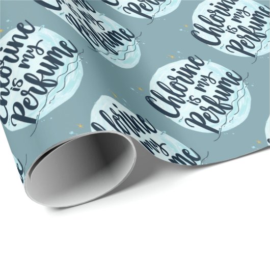 Chlor ist mein Parfüm-Funny-Badziffer Geschenkpapier (Rolleneckpunkt)