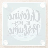 Chlor ist mein Parfüm-Funny-Badziffer Glasuntersetzer (Rückseite)