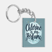 Chlor ist mein Parfüm-Funny-Badziffer Schlüsselanhänger (Vorderseite links)