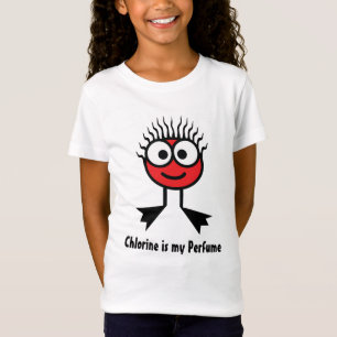 Chlor ist mein Parfüm - roter Schwimmen-Charakter T-Shirt
