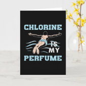 Chlor ist mein Parfüm Schwimmbad Karte (Gelbe Blume)