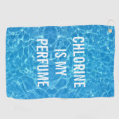 Chlor ist mein Parfüm-Schwimmbecken typografisch Golfhandtuch (Horizontal)