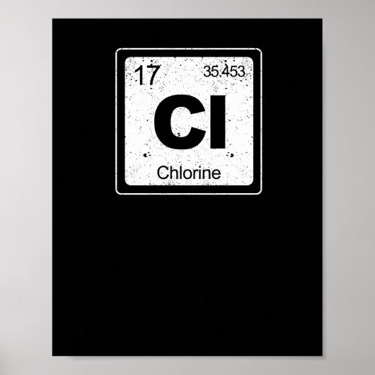 Chloreperiodenchemie lustige Schwi Poster (Vorne)